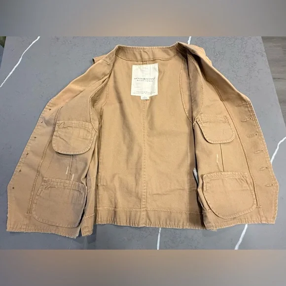 Denim & Supply Ralph Lauren Beige Vintage Inspired Canvas Vest